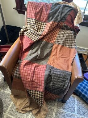 VHC Brand Maisie Patchwork Shower Curtain.